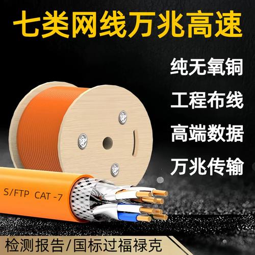 超七類網線萬兆高速雙屏蔽國標無氧銅cat7工程家裝監控布線網絡線